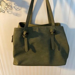 Faux leather tote